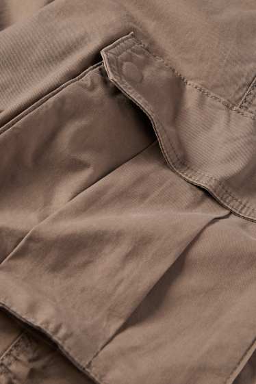 Hommes - Pantalon cargo - tapered fit - marron