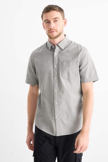 Home - Camisa - regular fit - button-down - verd