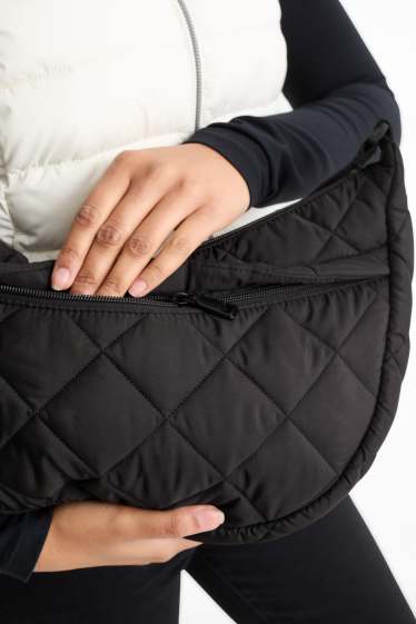 Women - Quilted crossbody bag - black