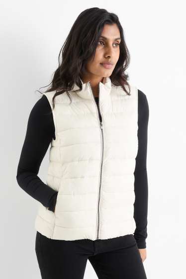Dames - Bodywarmer - crème wit