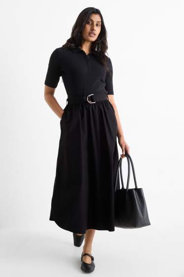 Donna - Gonna con cintura - nero