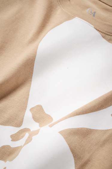 Women - T-shirt - regular fit - floral - white / beige