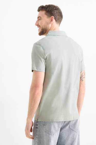 Herren - Poloshirt - Regular Fit - hellgrau