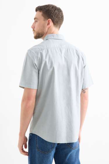 Pánské - Košile - regular fit - button-down - mátově zelená