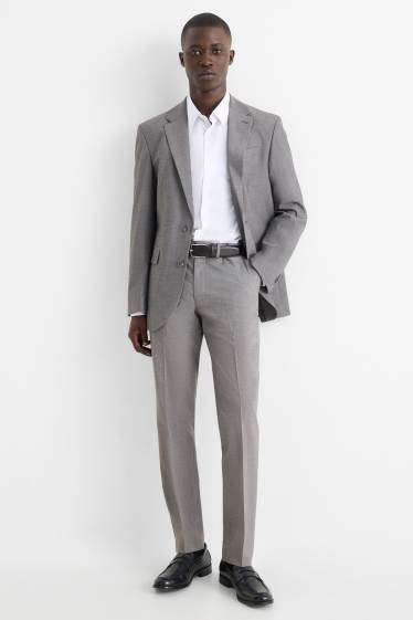 Herren - Hose - Regular Fit - Stretch - grau