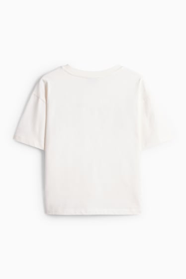 Bambine - Fiocco - maglia a maniche corte - bianco crema