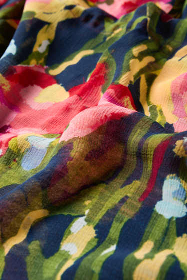 Damen - Kimono - geblümt - bunt