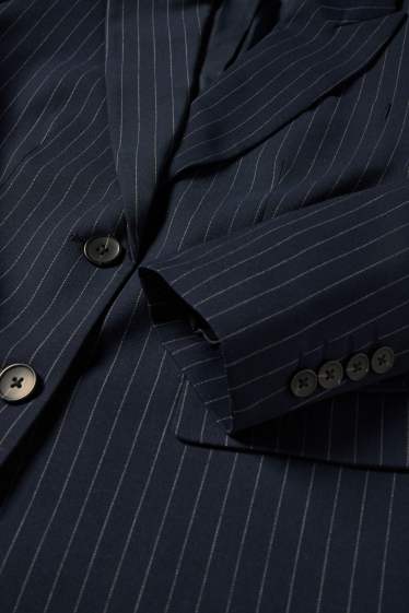 Dona - Blazer llarg - regular fit - ratlla diplomàtica - blau fosc