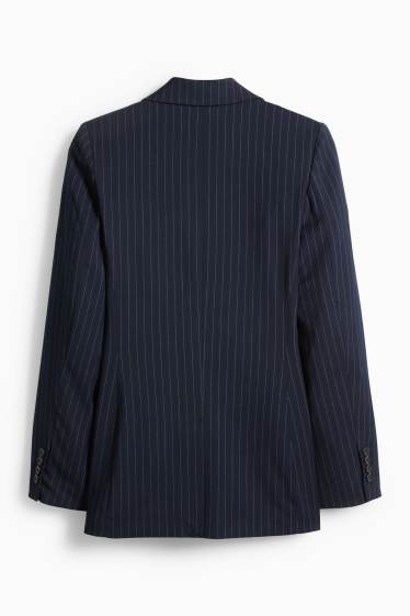 Dona - Blazer llarg - regular fit - ratlla diplomàtica - blau fosc