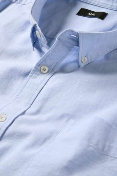 Heren - Overhemd - regular fit - button down - lichtblauw