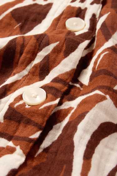 Damen - Weste - gemustert - beige / braun