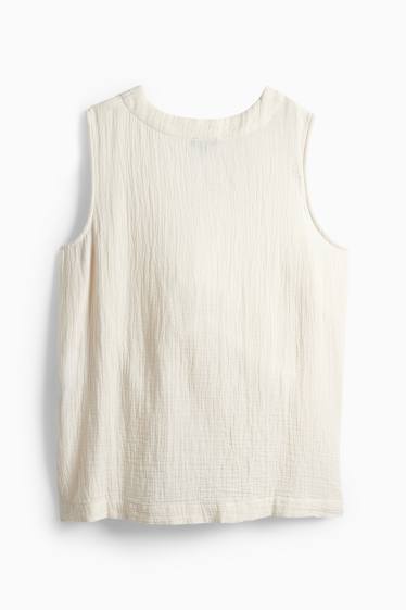 Damen - Top - cremefarben