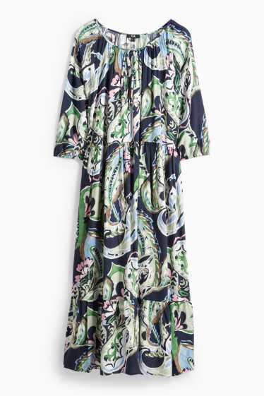 Women - A-line viscose dress - patterned - multicoloured