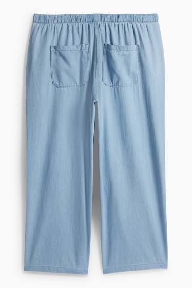 Dámské - Wide leg jeans - high waist - světle modrá