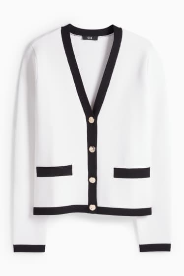 Femei - Cardigan tricotat - alb