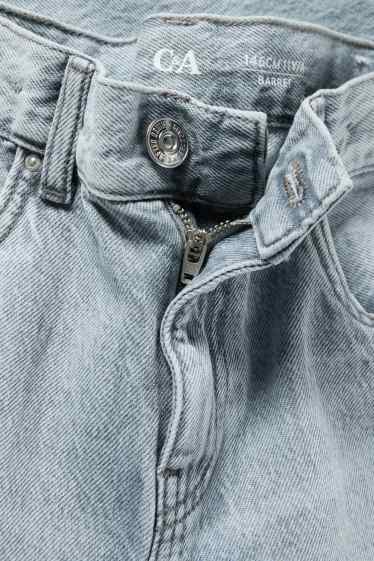 Copii - Fete - Barrel jeans - albastru deschis