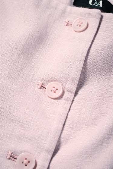 Women - Waistcoat with linen content - slim fit - rose