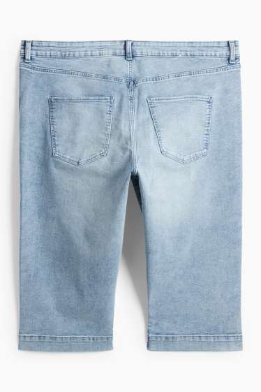 Dámské - Capri džíny - mid waist - slim fit - světle modrá