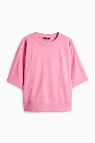 Femei - Bluză de molton - roz