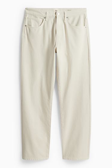 Bărbați - Relaxed jeans - alb-crem