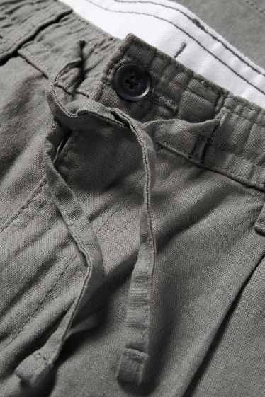 Heren - Short - linnenmix - groen