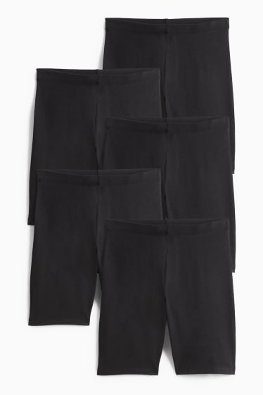 Children Girls - Multipack of 5 - cycling shorts - black