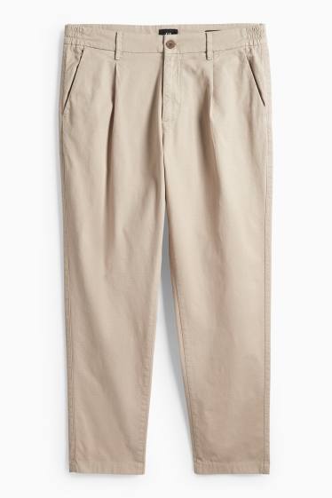 Bărbați - Chino - tapered fit - structurat - bej deschis