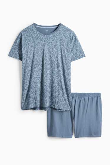 Herren - Shorty-Pyjama - blau