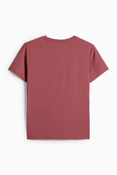 Women - T-shirt - slim fit - dark red