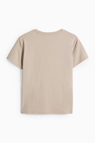 Women - T-shirt - slim fit - taupe