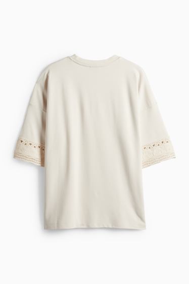 Femmes - T-shirt - regular fit - crème