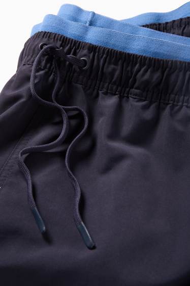 Herren - Badeshorts - 2-in-1-Look - dunkelblau