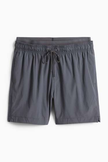 Herren - Badeshorts - 2-in-1-Look - dunkelgrau