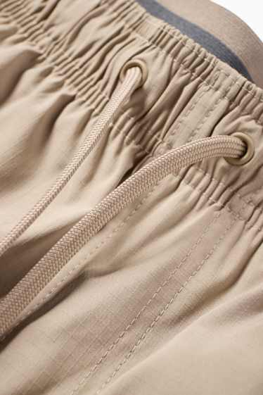 Men - Swim shorts - 2-in-1 look - taupe