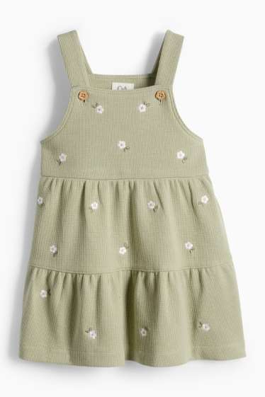 Baby Girls - Floral - baby outfit - 2 piece - white / green