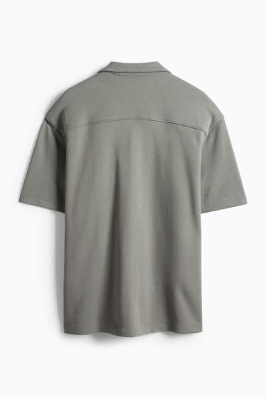 Men - Shirt - regular fit - lapel collar - gray