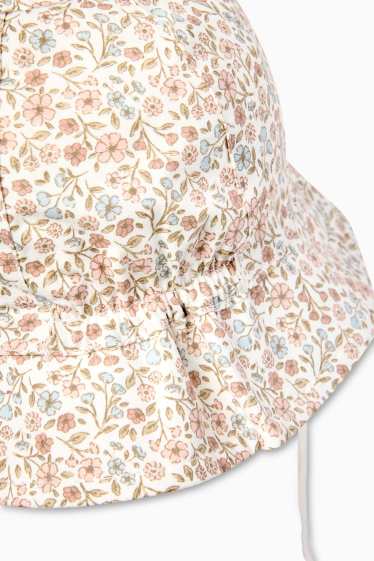 Nadó nena - Floretes - barret per a nadó - blanc