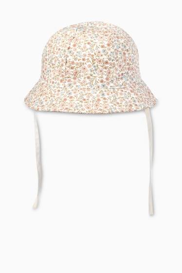 Nadó nena - Floretes - barret per a nadó - blanc