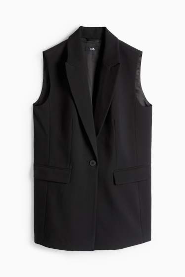 Women - Business waistcoat - relaxed fit - black