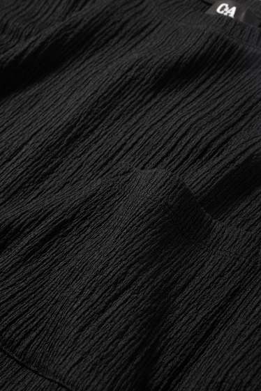 Femei - Tricou - relaxed fit - structurat - negru