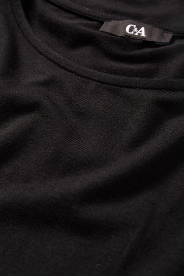 Dona - Samarreta de mànigues curtes - regular fit - negre