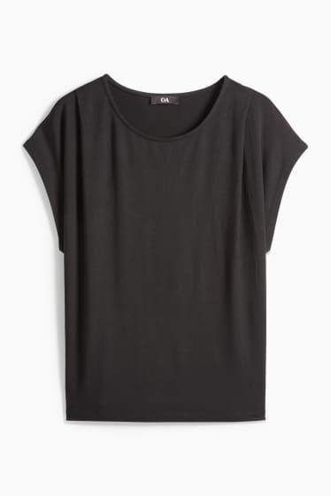 Dona - Samarreta de mànigues curtes - regular fit - negre