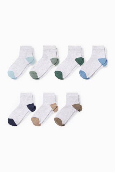 Kinder Jungen - Multipack 7er - Socken - hellgrau