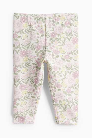 Baby Girls - Floral - crocheted baby outfit - 3 piece - green