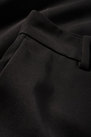 Femei - Pantaloni office - talie medie - wide leg - negru