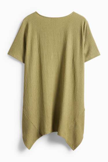 Damen - T-Shirt - strukturiert - grün