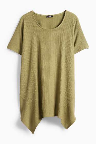 Damen - T-Shirt - strukturiert - grün