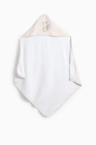 Bébés filles - Serviette de bain bébé - blanc / rose