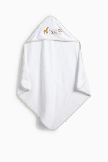 Unisex - Baby bath towel - white