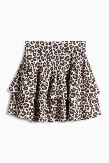 Enfants filles - Jupe - à motif - texturée - noir / beige